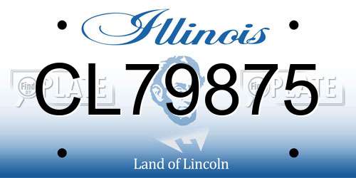 CL79875 Illinois License Plate