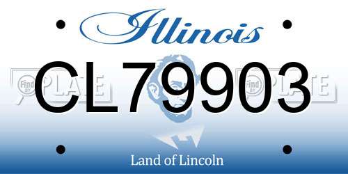 CL79903 Illinois License Plate