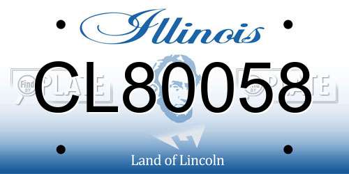 CL80058 Illinois License Plate