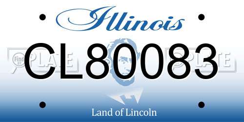 CL80083 Illinois License Plate