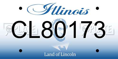 CL80173 Illinois License Plate