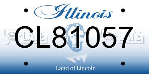 CL81057 Illinois License Plate
