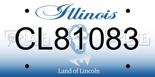 CL81083 Illinois License Plate