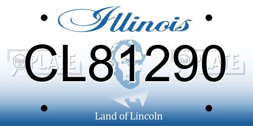 CL81290 Illinois License Plate