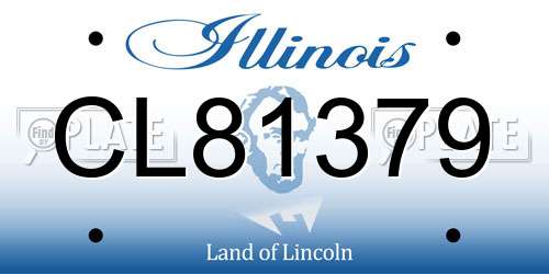 CL81379 Illinois License Plate