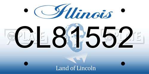 CL81552 Illinois License Plate