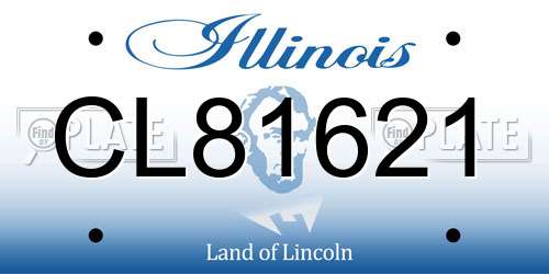 CL81621 Illinois License Plate