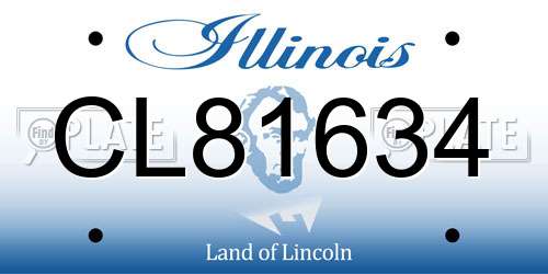 CL81634 Illinois License Plate