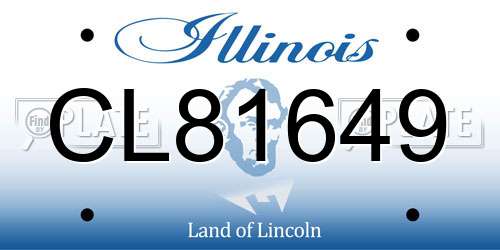 CL81649 Illinois License Plate