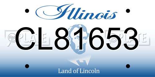 CL81653 Illinois License Plate