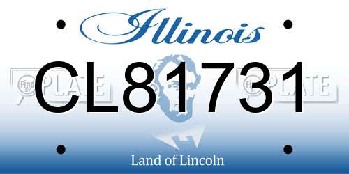 CL81731 Illinois License Plate