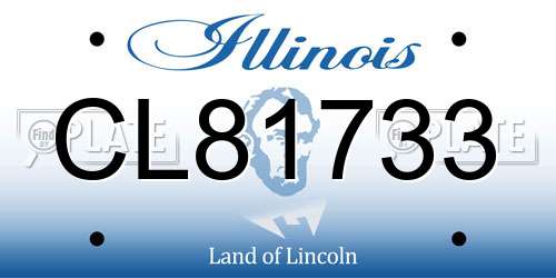CL81733 Illinois License Plate