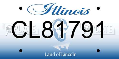 CL81791 Illinois License Plate