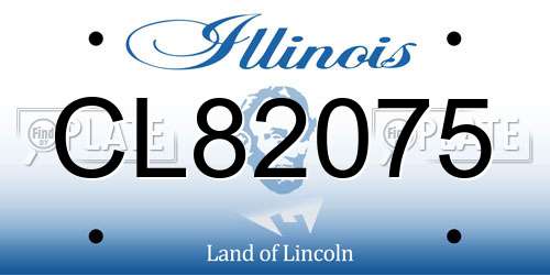 CL82075 Illinois License Plate