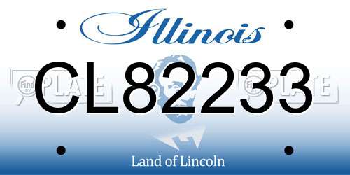 CL82233 Illinois License Plate