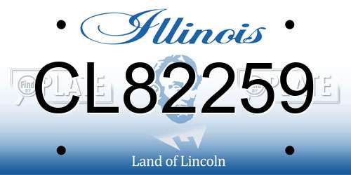 CL82259 Illinois License Plate