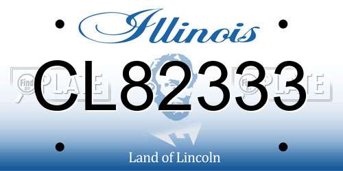 CL82333 Illinois License Plate