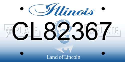 CL82367 Illinois License Plate