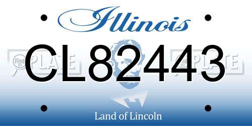 CL82443 Illinois License Plate