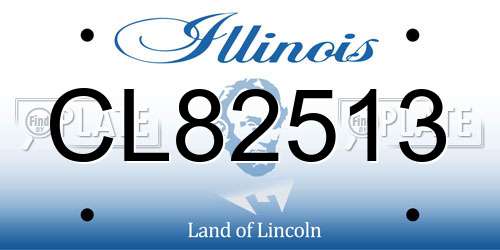 CL82513 Illinois License Plate