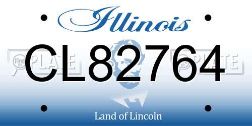 CL82764 Illinois License Plate