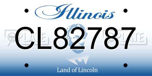 CL82787 Illinois License Plate