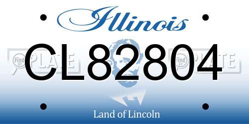CL82804 Illinois License Plate