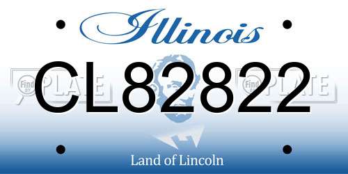 CL82822 Illinois License Plate