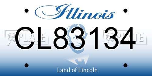 CL83134 Illinois License Plate
