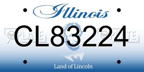 CL83224 Illinois License Plate