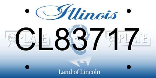 CL83717 Illinois License Plate