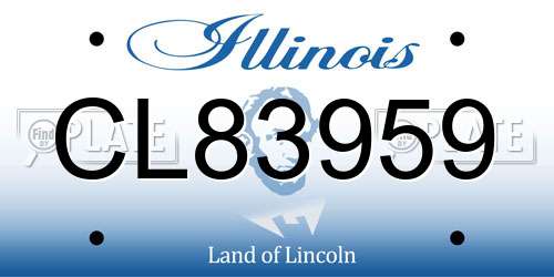 CL83959 Illinois License Plate