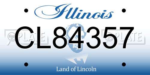 CL84357 Illinois License Plate