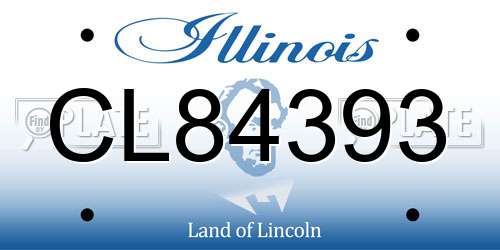 CL84393 Illinois License Plate