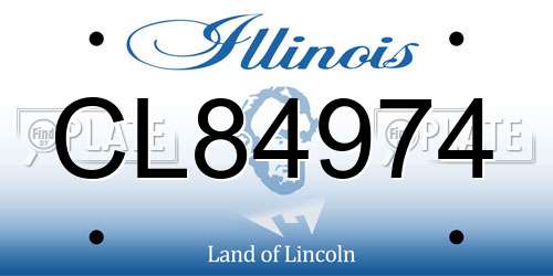 CL84974 Illinois License Plate