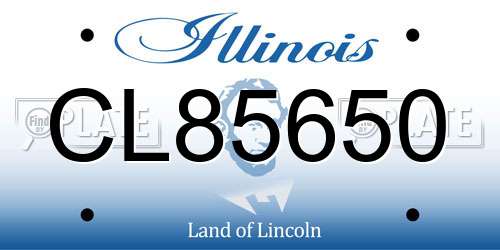 CL85650 Illinois License Plate