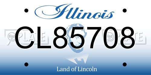 CL85708 Illinois License Plate