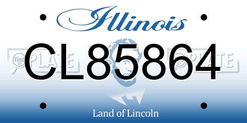 CL85864 Illinois License Plate