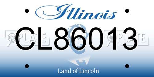 CL86013 Illinois License Plate