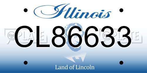 CL86633 Illinois License Plate