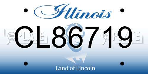 CL86719 Illinois License Plate