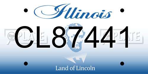 CL87441 Illinois License Plate