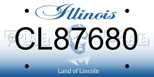 CL87680 Illinois License Plate