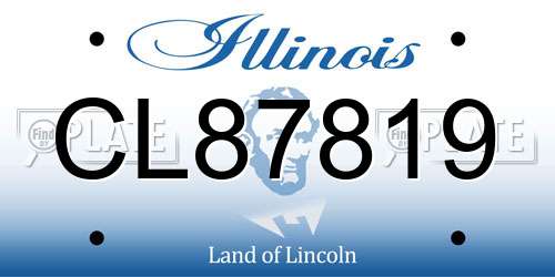 CL87819 Illinois License Plate