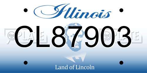 CL87903 Illinois License Plate