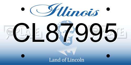 CL87995 Illinois License Plate