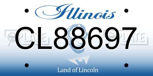 CL88697 Illinois License Plate