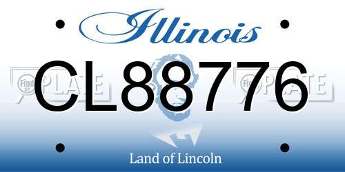 CL88776 Illinois License Plate