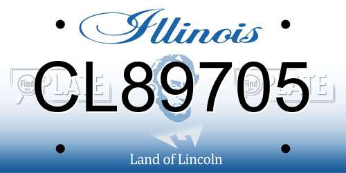 CL89705 Illinois License Plate