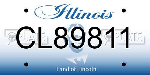 CL89811 Illinois License Plate